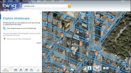 Bing Streetside - Panoramadienst von Microsoft ist da