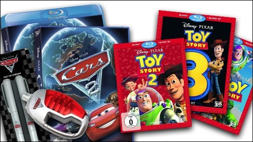 GIGA Adventskalender - 2. Dezember - 3 Pixar-Pakete (Cars 2 + Toy Story)