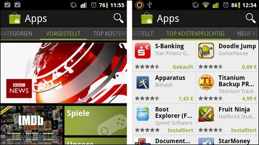 Google - Android Market erhält Facelift