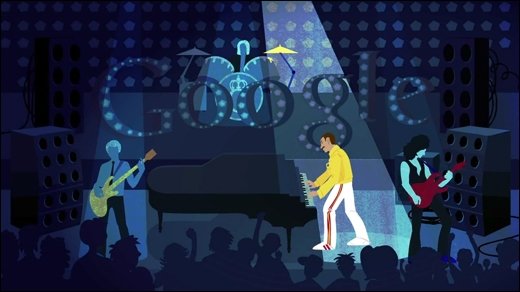 Google Doodle - Happy Birthday Freddie Mercury