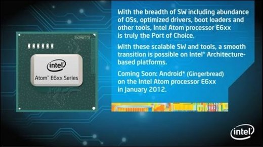 Intel Atom - Android-Unterstützung ab 2012 in Atom E6xx-CPUs
