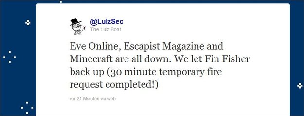 LulzSec - Hackergruppe greift Minecraft, EVE Online und League of Legends an
