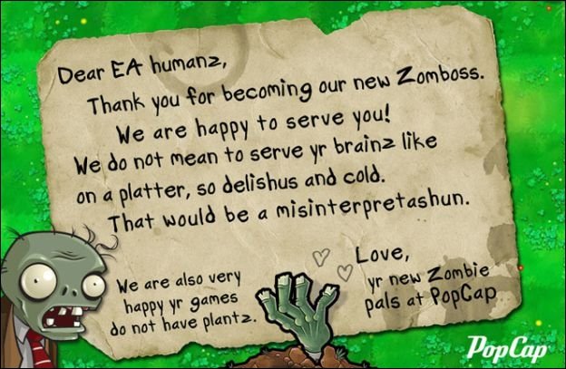 PopCap - Zynga bot angeblich 1 Milliarde Dollar