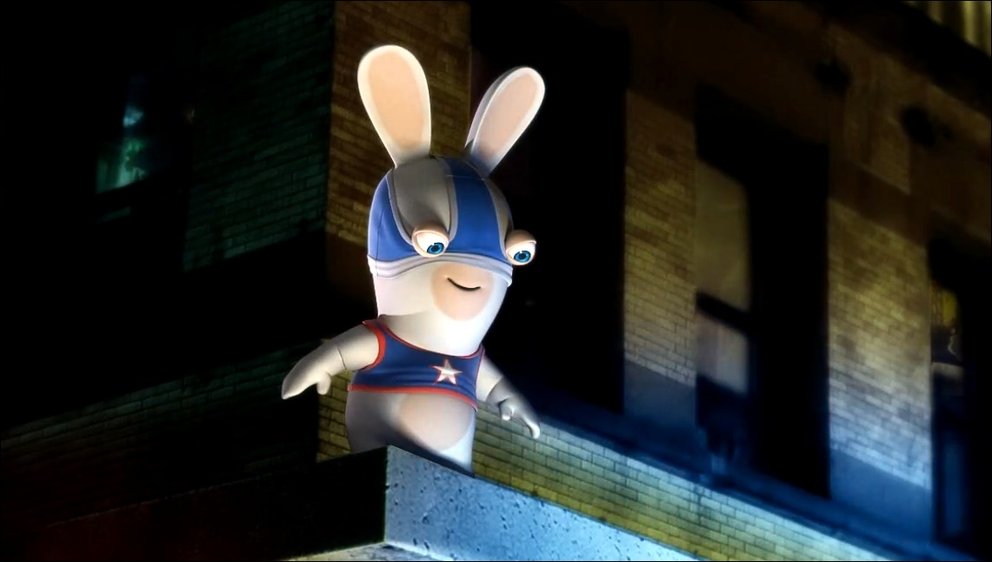 Raving Rabbids: Alive and Kicking - Captain America als Rabbid
