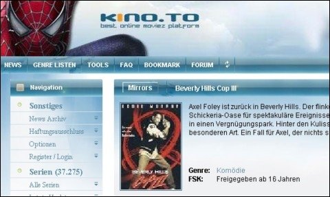Razzia bei kino.to - Raubkopie-Portal geschlossen - 13 Personen verhaftet