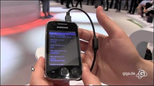 Samsung - Galaxy Y Smartphone im Hands-On