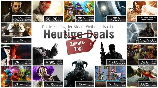 Steam Weihnachtsaktion - Verspätete Weihnachtsgeschenke für kleines Geld