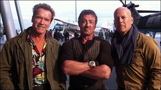 The Expendables 2 - Erstes Setfoto mit Arnie, Sly & Brucie!