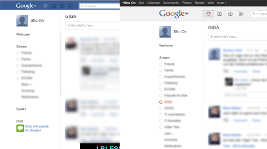 Tool - Google+ in Facebook-Look