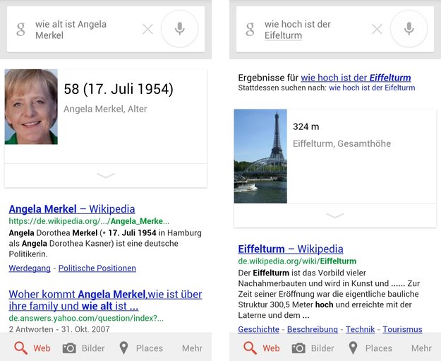 Google Now: Update der Google Suche-App bringt Antworten auf deutsch
