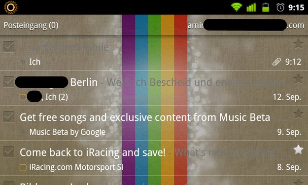 Google Mail für Android: Transparenz-Look gefällig?