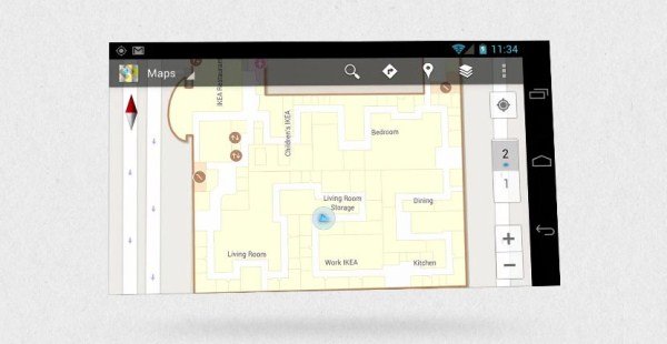 Innen-Navigation für Google Maps