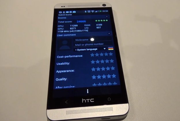 HTC One: Benchmarks im Video, Test-Bilder und -Video der Kamera