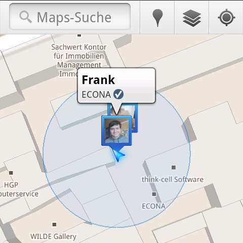 Google Maps 5.1: Check-ins per Latitude und Places