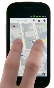 Google Maps 5 im Demovideo auf dem Nexus S