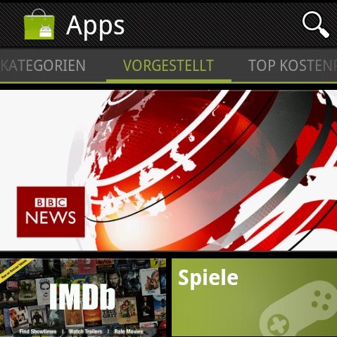 Android Market-App: Alles anders, alles neu -- so kommt man an das Update