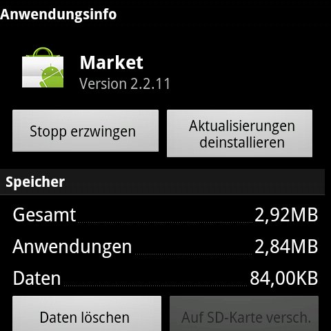 Android Market: Neue App-Version geleakt