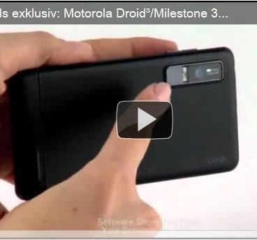 Motorola Droid 3 aka Milestone 3: Drei Tutorial-Videos geleakt