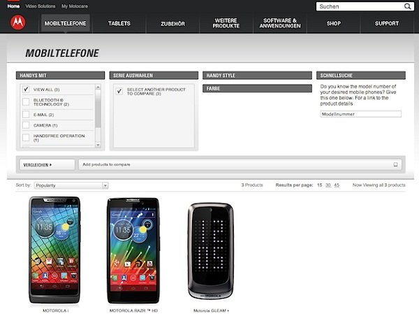 Motorola: Smartphones in Deutschland aus dem Angebot genommen