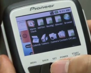 Prototyp eines Android-Fahrradcomputers von Pioneer