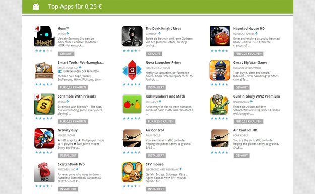 25 Cent-Apps: Tag 5 mit Horn, Nova Launcher, Dark Knight Rises & mehr