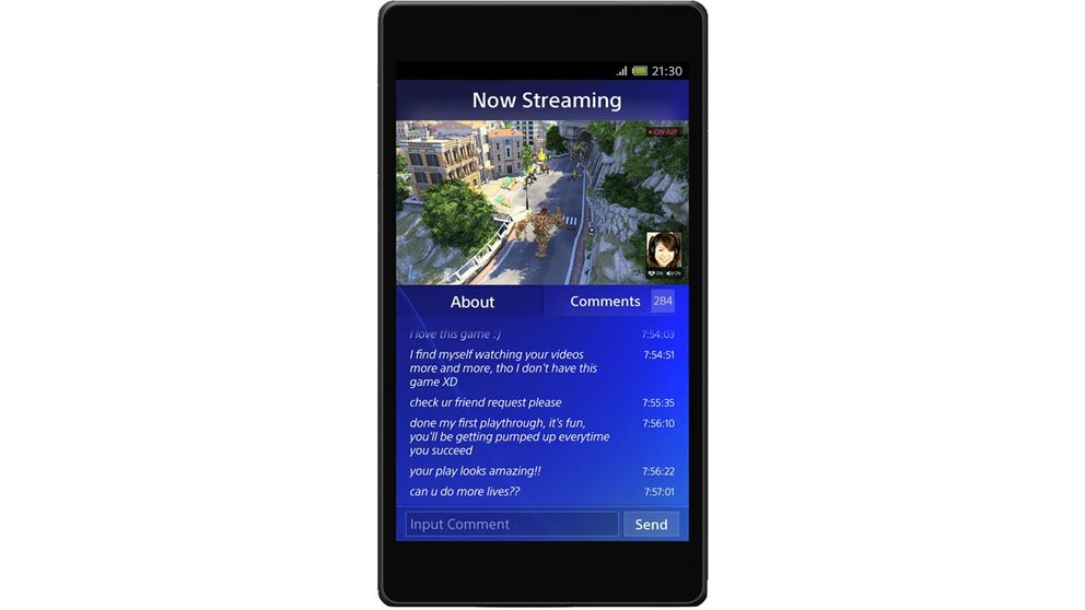 PlayStation 4 Companion: Pressebild zeigt Live-Stream-Feature der App