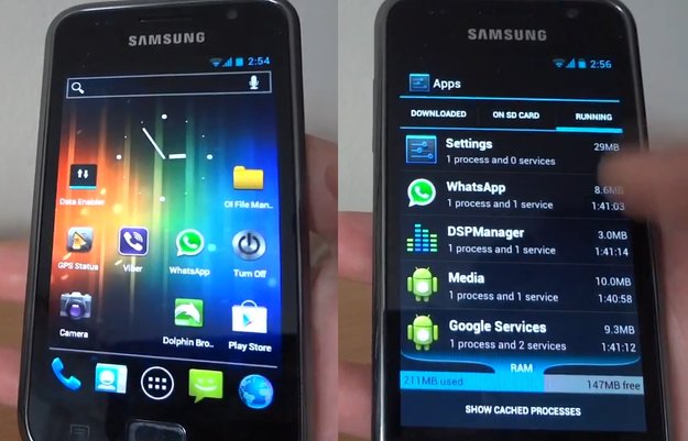 Samsung Galaxy S Plus: Ice Cream Sandwich per CM9-Alpha