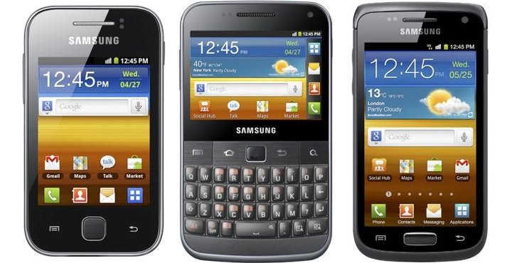 Galaxy Y, Y-Pro, M-Pro, W: Neue Samsung-Smartphones, neues Namensschema