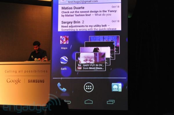 Galaxy Nexus / Ice Cream Sandwich: 1-stündiges Filmmaterial