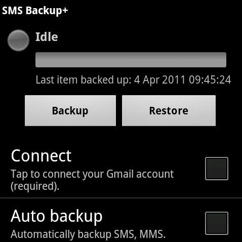 SMS Backup+: SMS automatisch bei Google Mail sichern