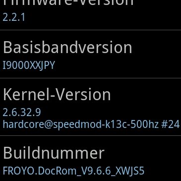 Samsung Galaxy S: Speedmod-Kernel flashen -- das bringt's, so geht's