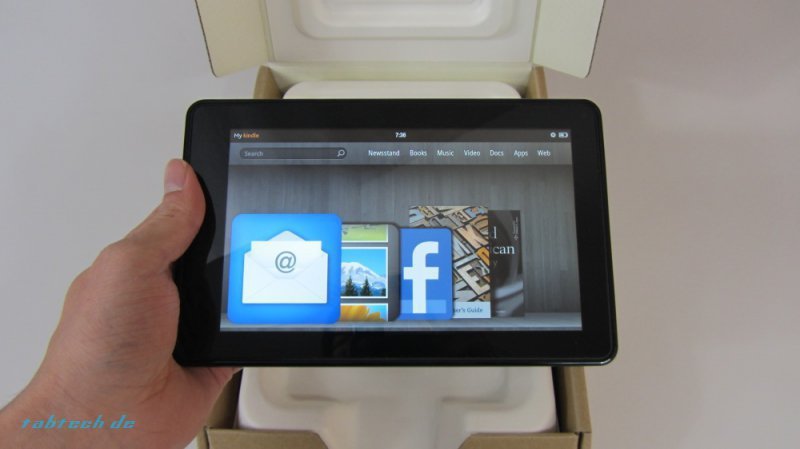 Amazon Kindle Fire Unboxing und Kurztest - Vergleich mit Huawei MediaPad (deutsches Video und Bilder)