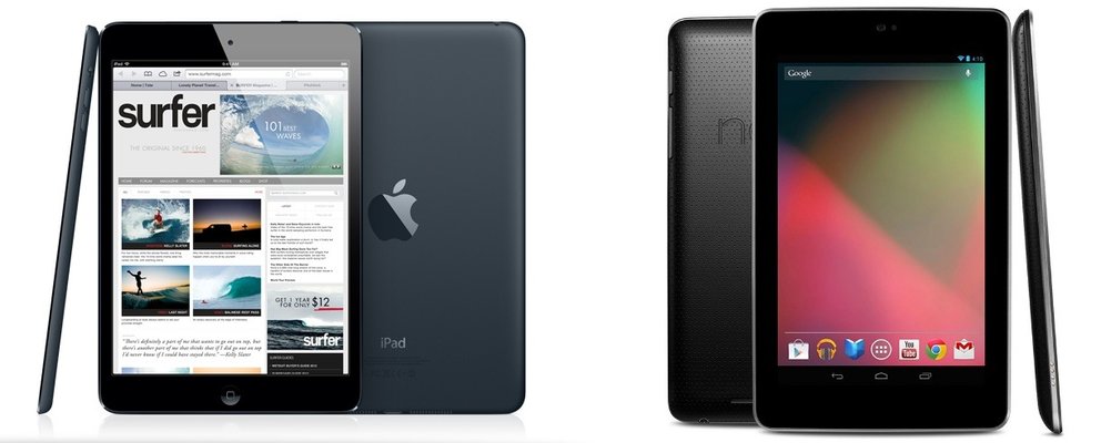 Vergleich: Apple iPad mini vs. Google Nexus 7 vs. Amazon Kindle Fire HD