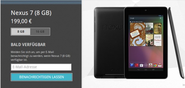 Google Nexus 7 mit 8 GB wieder nicht erhältlich – Endgültiges Aus?