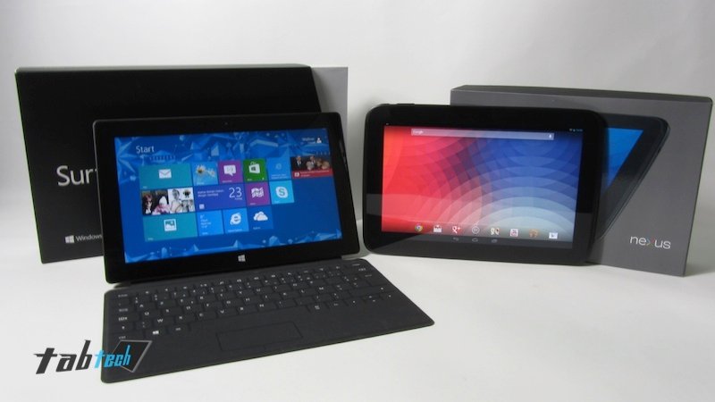 Google Nexus 10 vs Microsoft Surface RT – Der Video-Vergleich