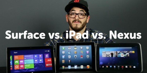 iPad 3 vs Nexus 10 vs Surface RT - Die führenden 10 Zoll Tablets im Videovergleich