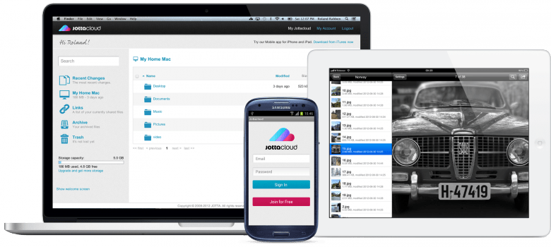 Jottacloud - Das Android- oder iOS-Tablet in der Cloud sichern
