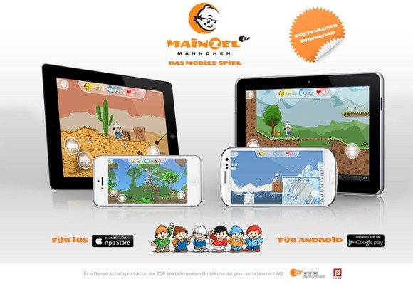 Die ZDF Mainzelmännchen als Jump ’n Run - Spiel für Android und iOS