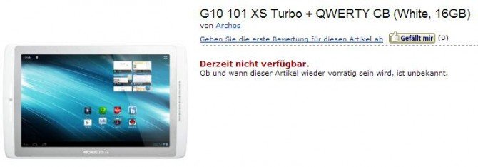 Archos 101 XS Turbo offenbar im Anflug