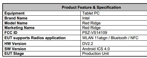Red Ridge: Eigenes Android-Tablet von Intel gesichtet