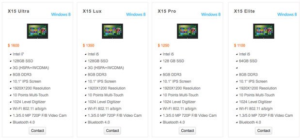 Kupa X15: Das UltraNote Windows 8 Tablet in vier Versionen ab $1.100 erhältlich