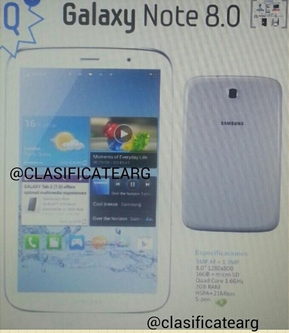Samsung Galaxy Note 8.0: Sieht so das neue Tablet aus?