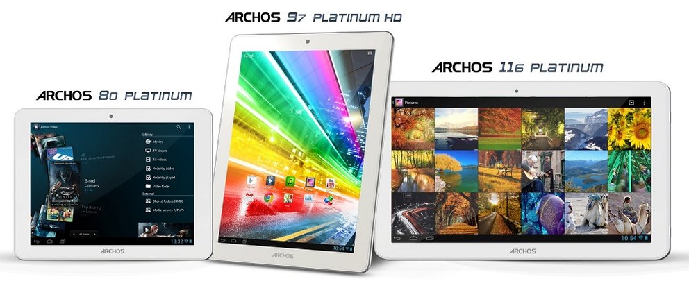 Archos 116, 97 HD und 80 Platinum mit Quad Core CPU und 2GB RAM offiziell präsentiert