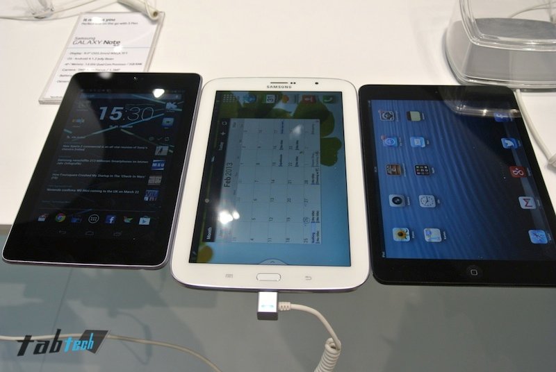 Unser Vergleichs-Video: Samsung Galaxy Note 8.0 vs Apple iPad mini vs Google Nexus 7