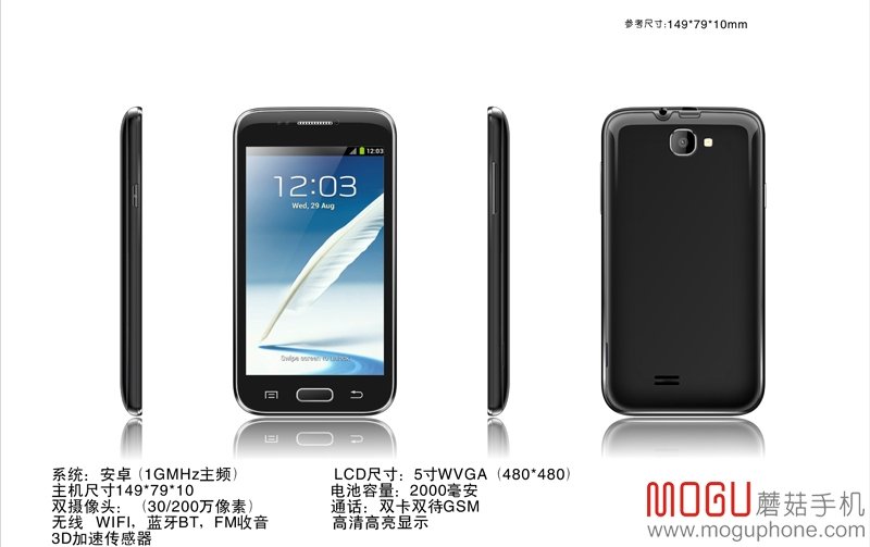 Mogu S1: 5 Zoll Android Smartlet für nur 36€ in China angekündigt