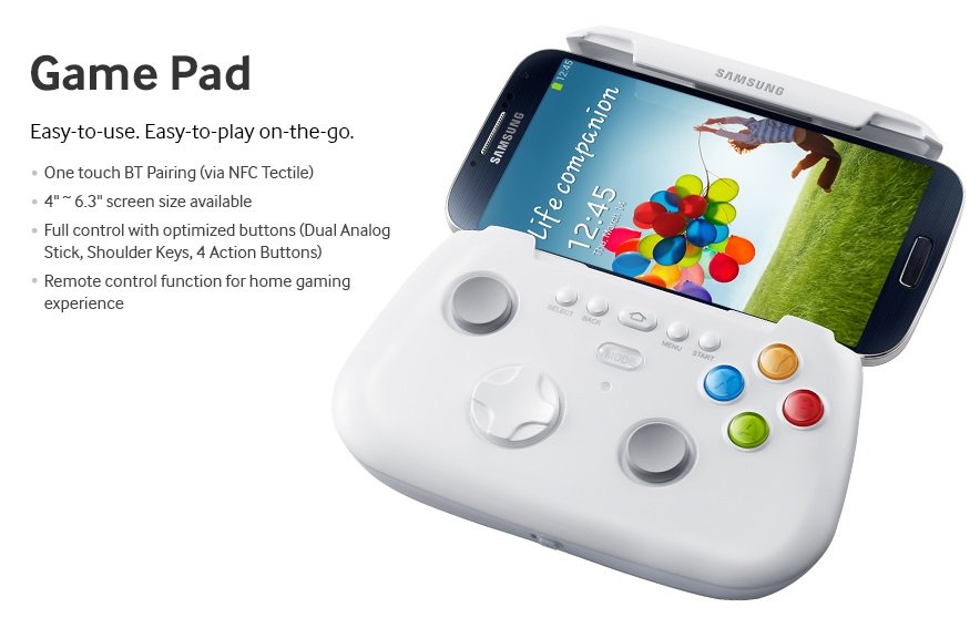 Samsung Game Pad: Hinweiß auf die Displaygröße des Galaxy Note 3?