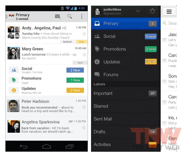 Google Mail: Android App und Weboberfläche mit neuem Design und Funktionen ab Mittwoch?