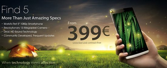 Oppo Find 5 ab dem 27. Mai in Europa für 399€ - Update: Verkaufsstart um 11 Uhr