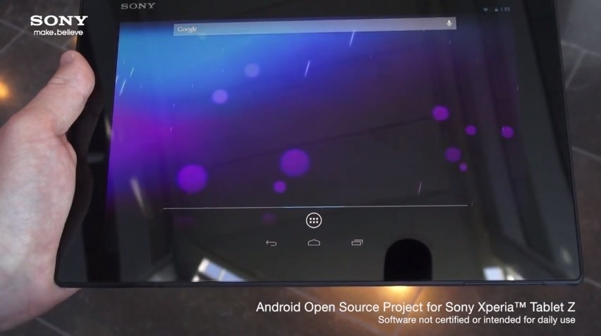 Sony Xperia Tablet Z zum AOSP-Projekt hinzugefügt