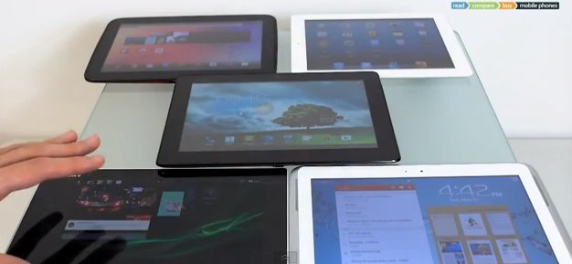 Video: Sony Xperia Tablet Z vs. iPad 4, Google Nexus 10, Padfone 2 und Samsung Galaxy Note 10.1
